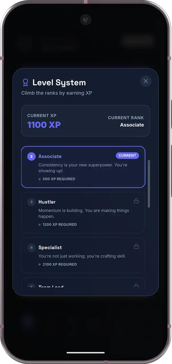 Daily Quests & XP Mockup